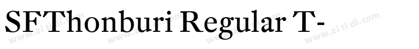SFThonburi Regular T字体转换